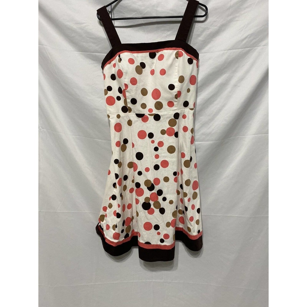 MADISON Leigh Women's Size 12 Trendy Polka Dot Spring Summer Dress - Sleeveless